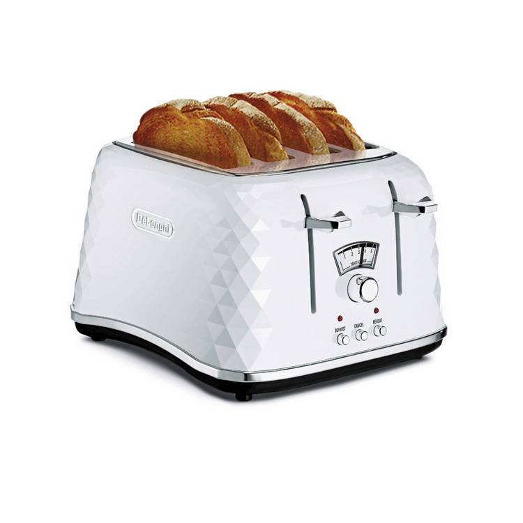 De'Longhi white 4 slice toaster (British brand)