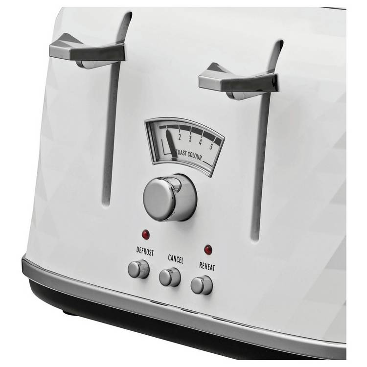 De'Longhi white 4 slice toaster (British brand)