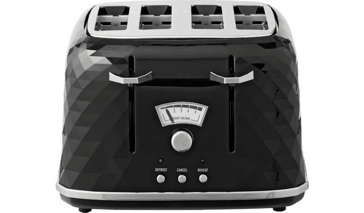 De'Longhi CTJ4003 Brillante 4 Slice Toaster - Black