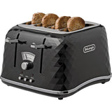 De'Longhi 4 slice toaster black, imported from the UK