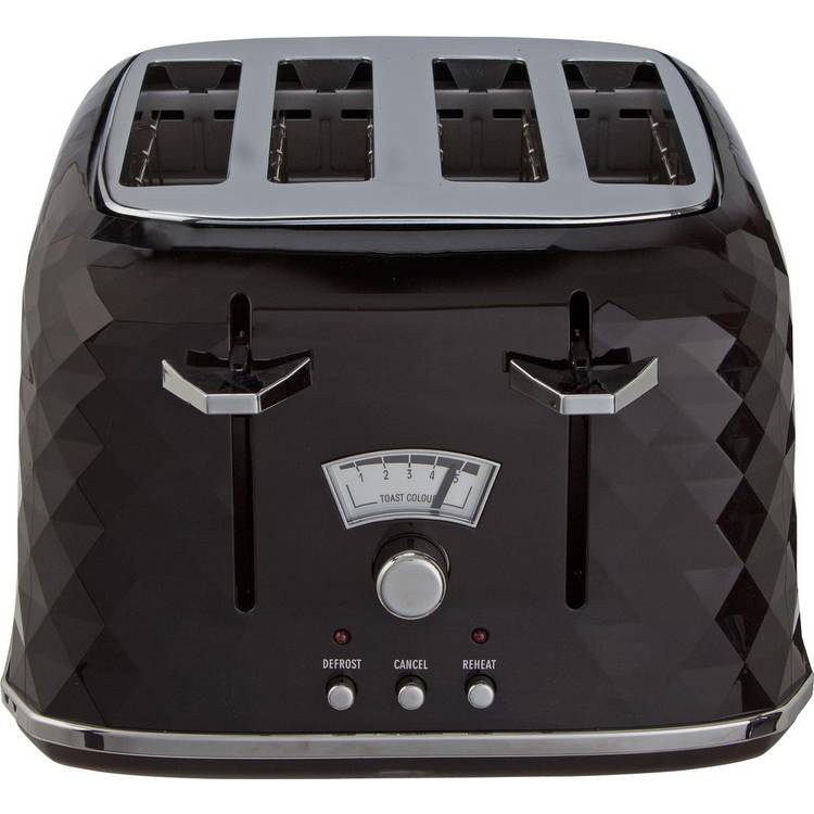 De'Longhi 4 slice toaster black, imported from the UK