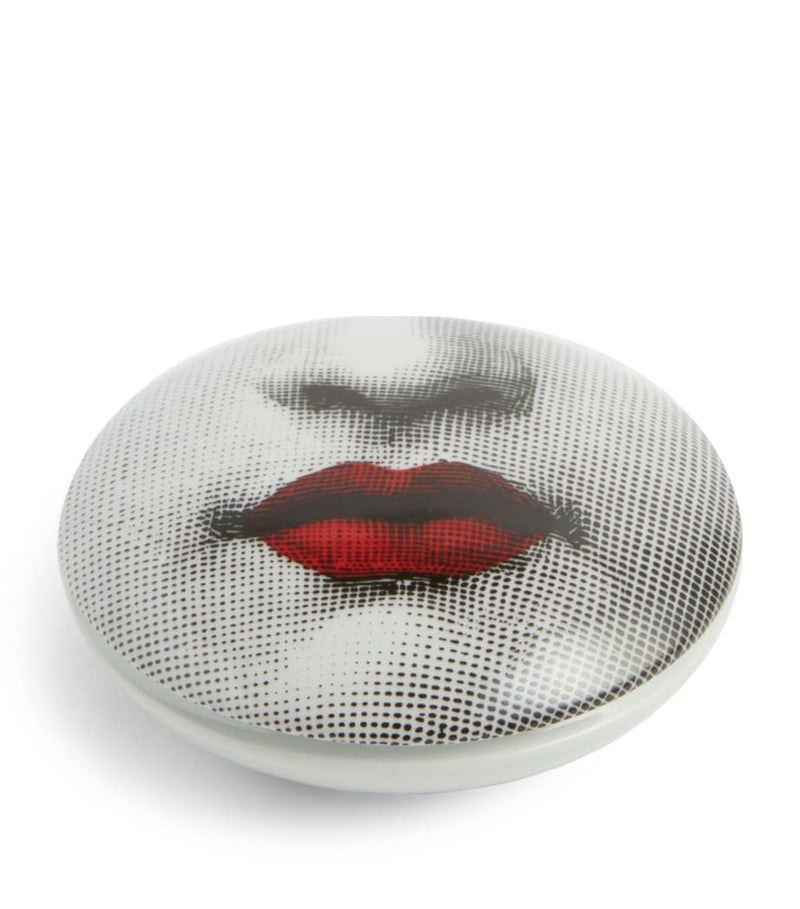 Fornasetti decorative porcelain box with Lina Cavalieri lips 10.5cm, imported from the UK