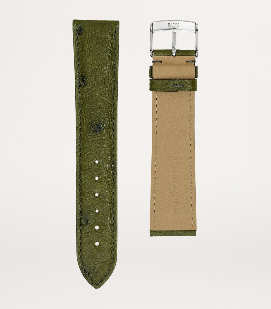 Jean Rousseau Ostrich Classic 3.5 watch strap 20mm, imported from the UK