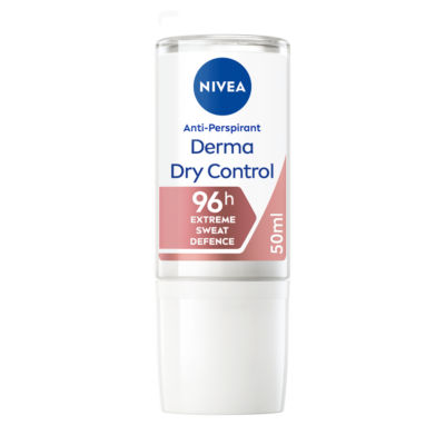 Nivea Derma Dry Control 96h antiperspirant roll-on 50ml, importert fra Storbritannia