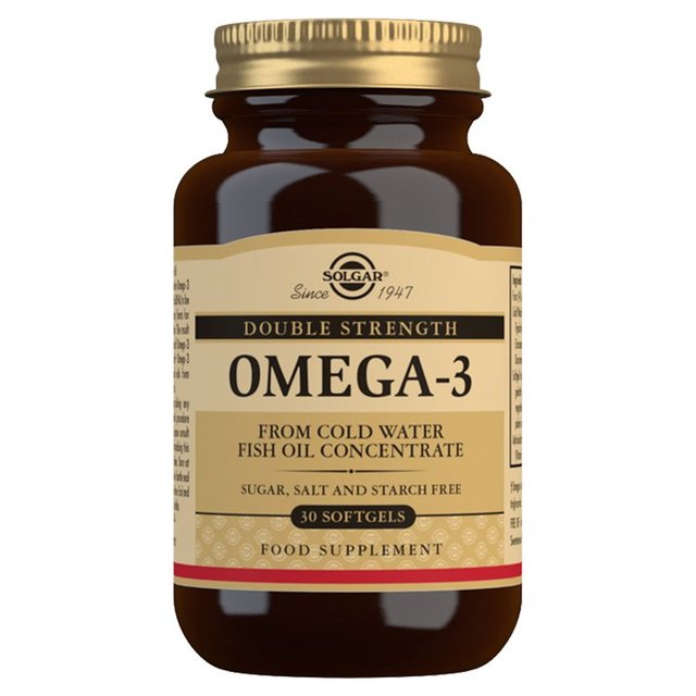 Solgar Double Strength Omega-3 Supplement Soft Gel Capsules   30 per pack