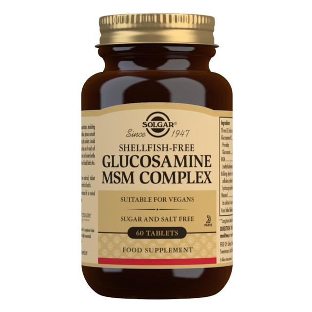 Solgar Glucosamine MSM Complex Supplement Tablets (Shellfish free)    60 per pack GOODS M&S   