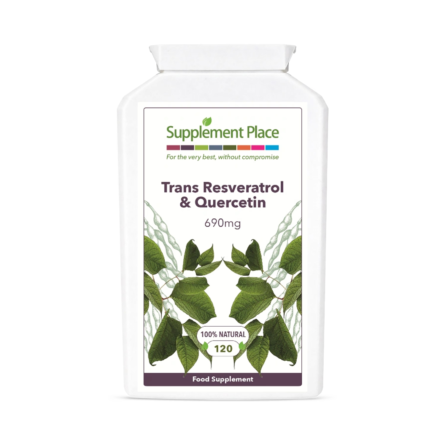 Supplement Place Trans Resveratrol and Quercetin 120 capsules (British brand)