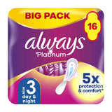 Always Platinum Day & Night Sanitary Towels With Wings 16 Pads GOODS Boots   