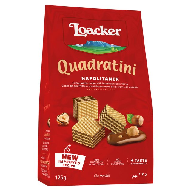 Loacker Hazelnut Napolitaner Quadratini Wafers   125g GOODS M&S   