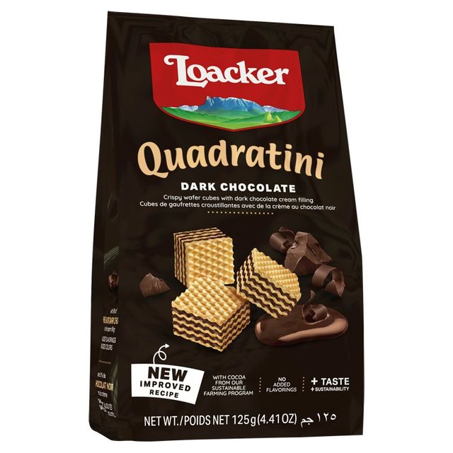 Loacker Dark Chocolate Quadratini Wafers   125g GOODS M&S   