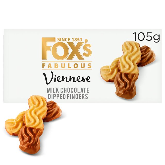 Fox's Biscuits Viennese Milk Chocolate Dipped Fingers   105g GOODS M&S   