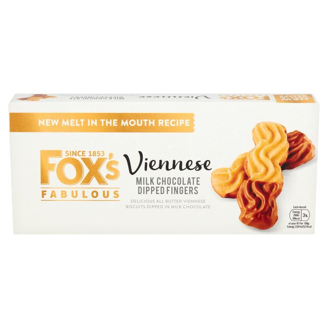 Fox's Biscuits Viennese Milk Chocolate Dipped Fingers   105g GOODS M&S   