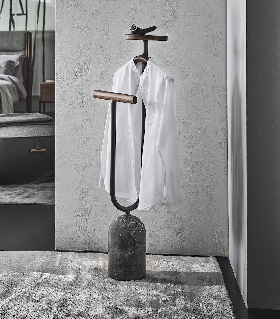 Porada Ekero valet stand with marble base, imported from the UK