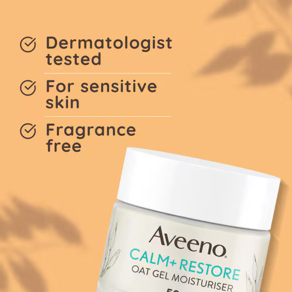 Aveeno Face Calm + Restore Oat Gel Moisturiser 50ml - British product