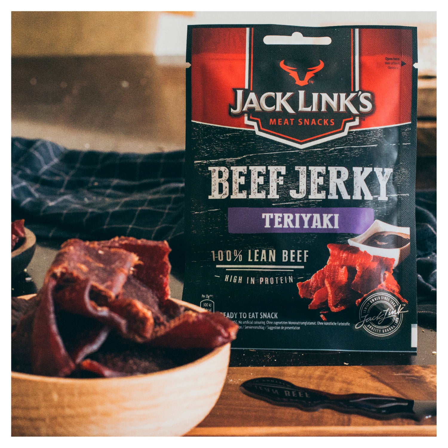 Jack Link's beef jerky teriyaki 25g, UK version