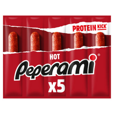 ASDA Peperami Hot Smoked Pork Salami Sticks 5 x 20g (100g)- Buy online at McGrocer