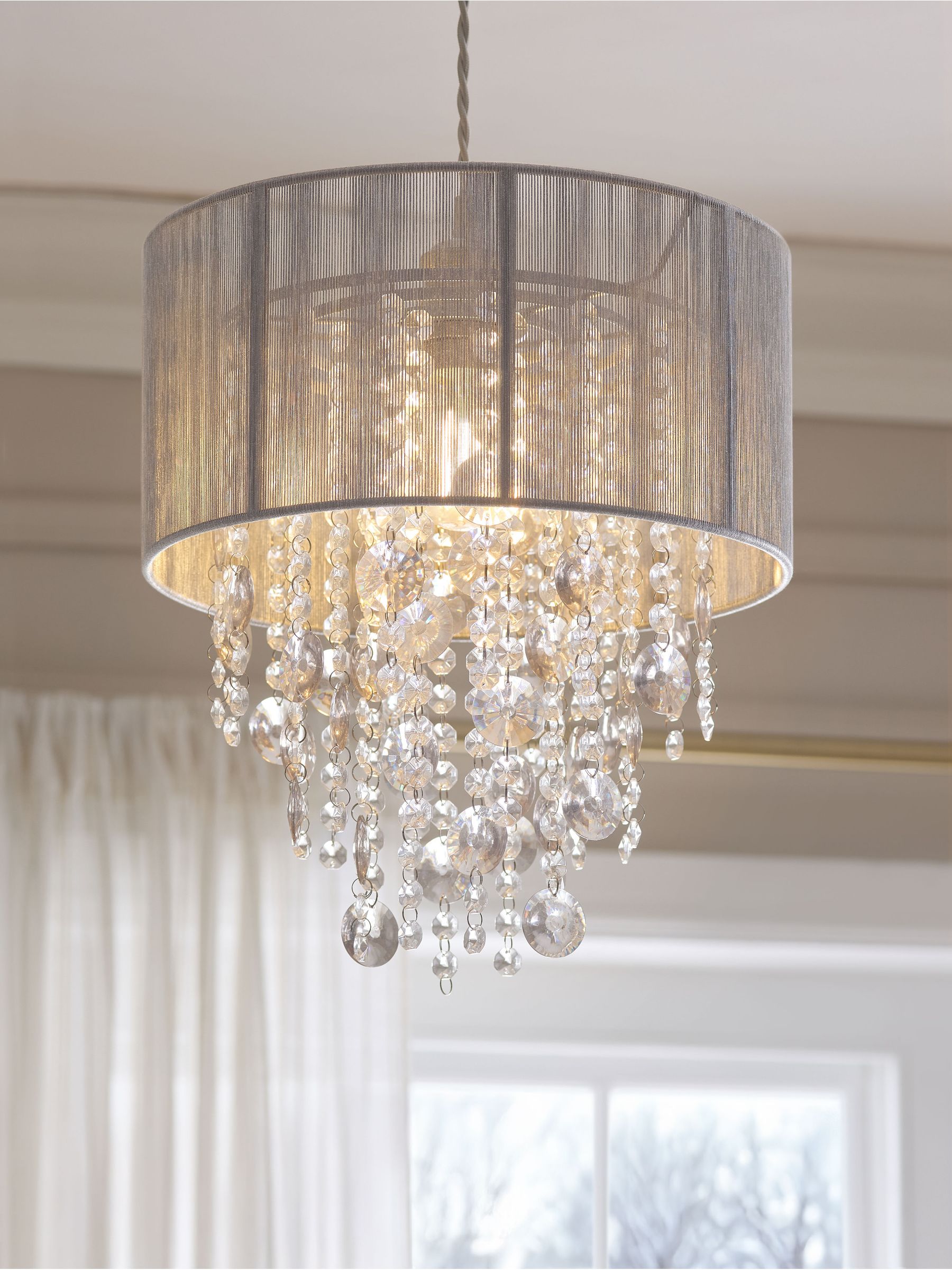 Palazzo Grey Easy Fit Pendant Lamp Shade (British brand)