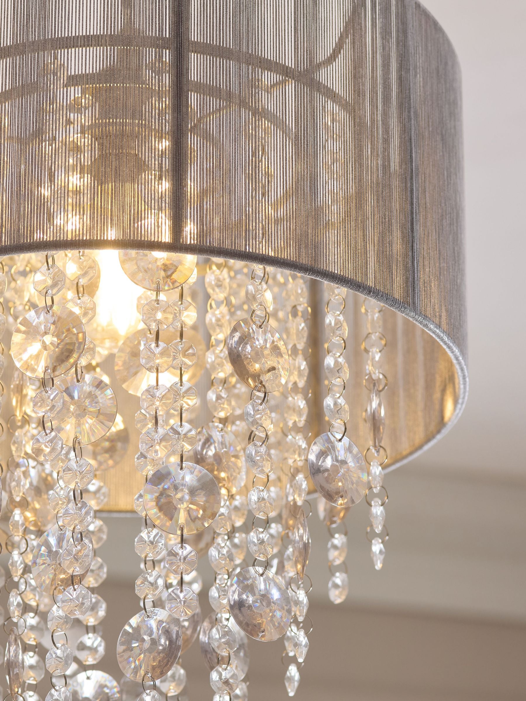 Palazzo Grey Easy Fit Pendant Lamp Shade (British brand)