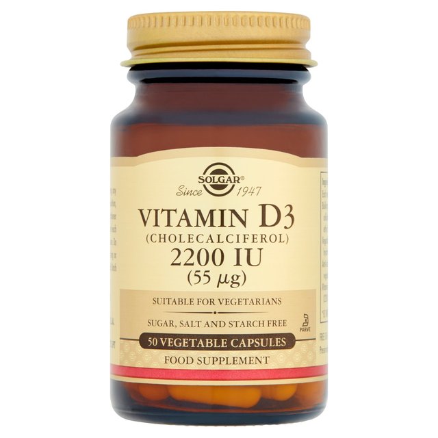 Solgar Vitamin D3 Vegetable Capsules 2200IU    50 per pack GOODS M&S   