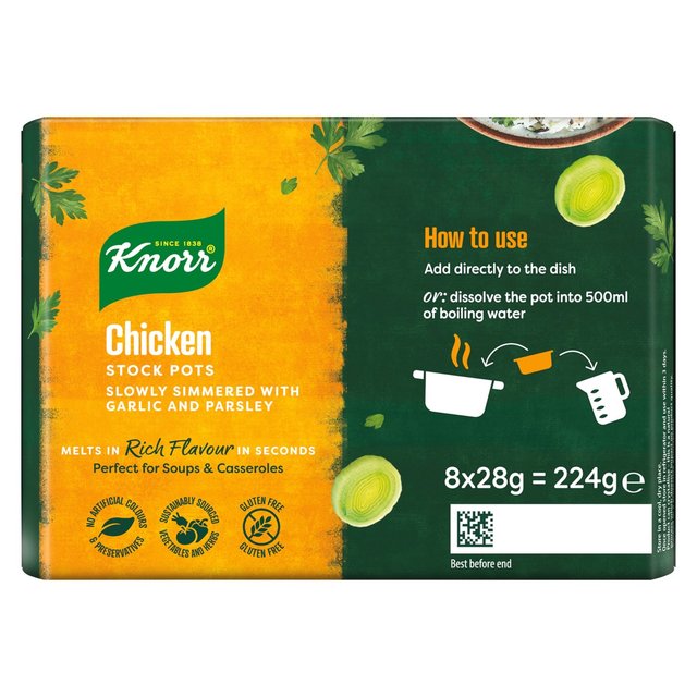 Knorr 8 Chicken Stock Pot   8 x 28g GOODS M&S   