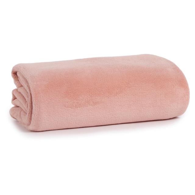 Deyongs Snuggle Touch Fleece Pink Throw GOODS M&S   