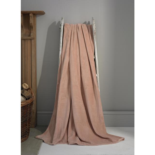 Deyongs Snuggle Touch Fleece Pink Throw GOODS M&S   