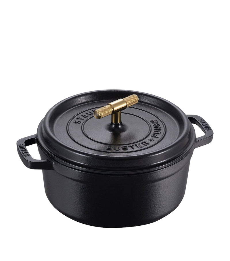 Staub cocotte with brass knob 24cm - British product