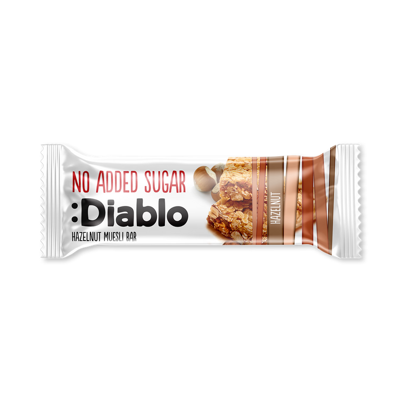 Diablo muesli bar hazelnut 30g - British product