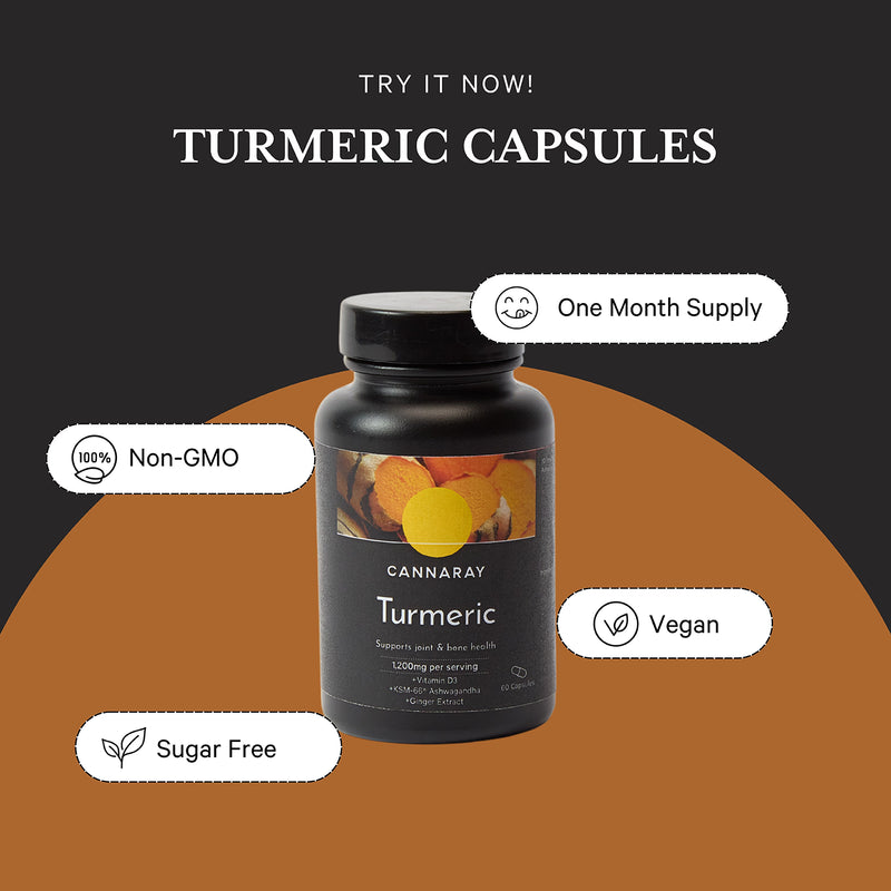 Cannaray turmeric capsules 1200mg 60 capsules, UK version