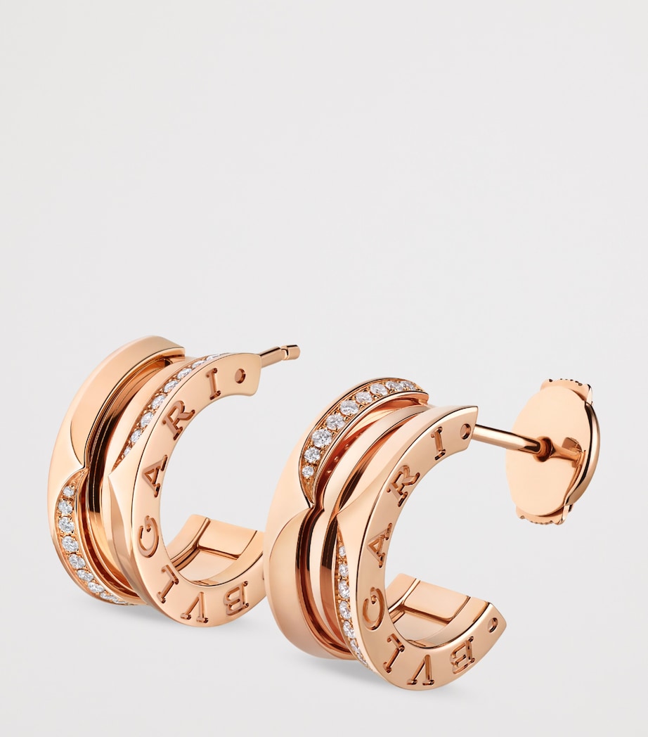Bvlgari B.zero1 rose gold diamond earrings, UK version