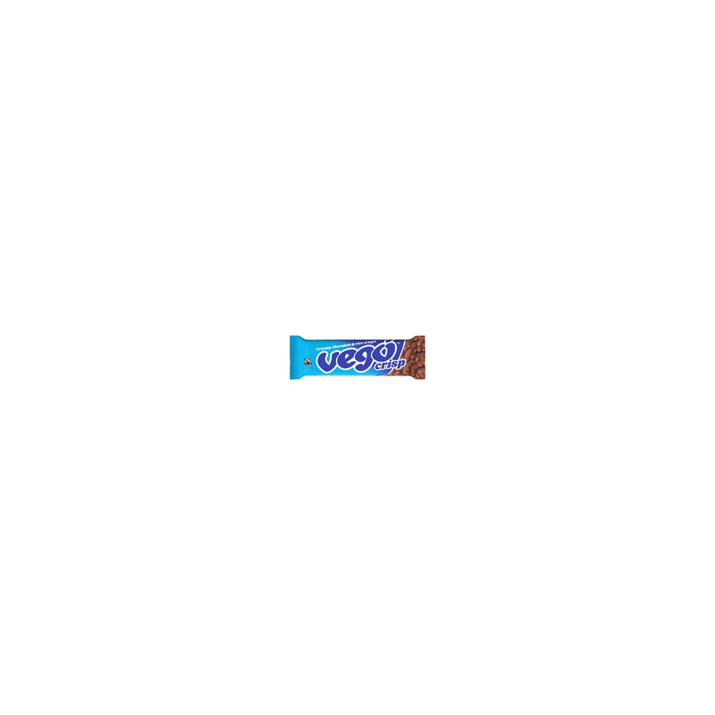 Vego Crisp creamy chocolate bar with rice crisps 40g (British brand)