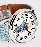 Polo Ralph Lauren denim Polo Bear watch 42mm, imported from the UK