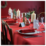 Red Dunicel Luxury Table Cover GOODS M&S   