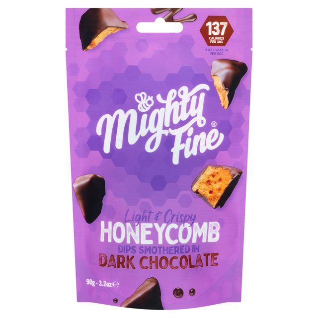 Mighty Fine Dark Chocolate Honeycomb Dips   90g GOODS M&S   