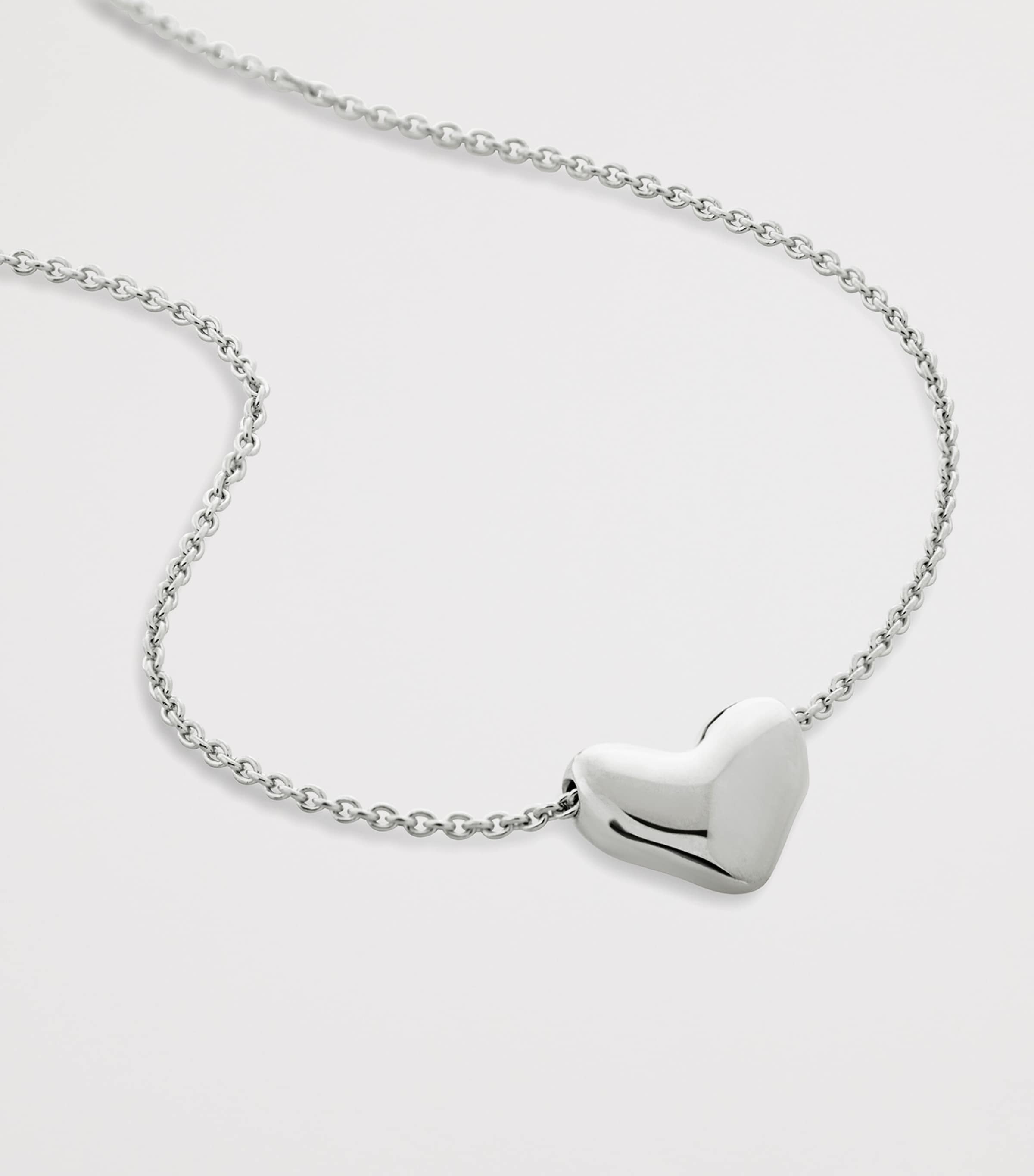 Monica Vinader sterling silver heart necklace, UK version