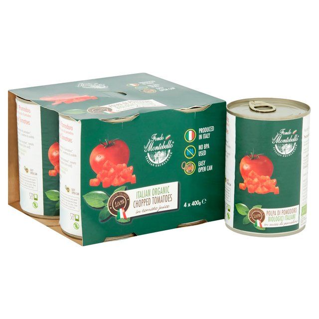 Fondo Montebello Organic Italian Chopped Tomatoes   4 x 400g GOODS M&S   