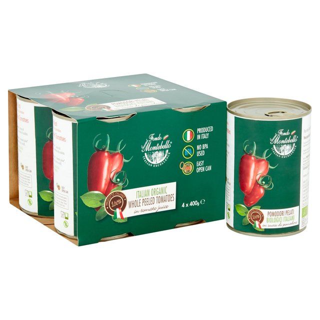 Fondo Montebello Organic Italian Peeled Tomatoes   4 x 400g