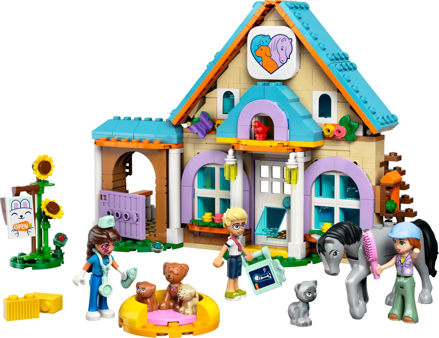 Lego Friends Horse and Pet Vet Clinic Building Set 428 pieces, UK version