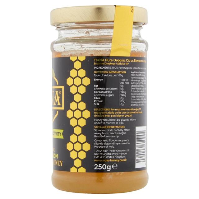 TIANA Organic Citrus Blossom Raw Active Honey   250g GOODS M&S   