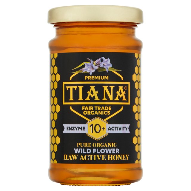 TIANA FairTrade Organics Raw Active Wild Mountain Flower Honey   250g