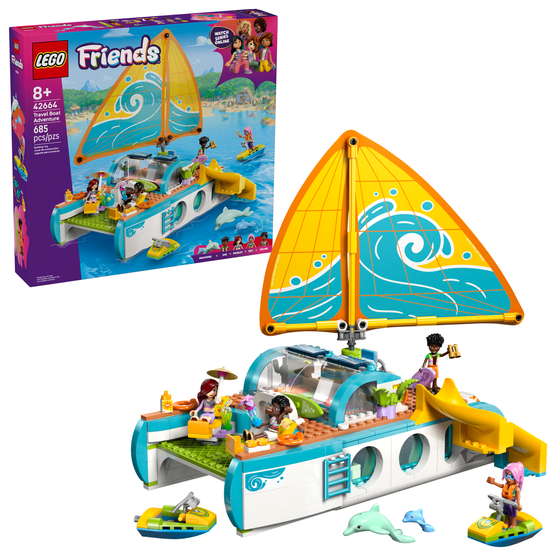 LEGO Friends Travel Boat Adventure 685-piece set (British brand)