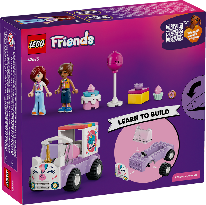 LEGO Friends unicorn cake car building set 67 pieces, UK version