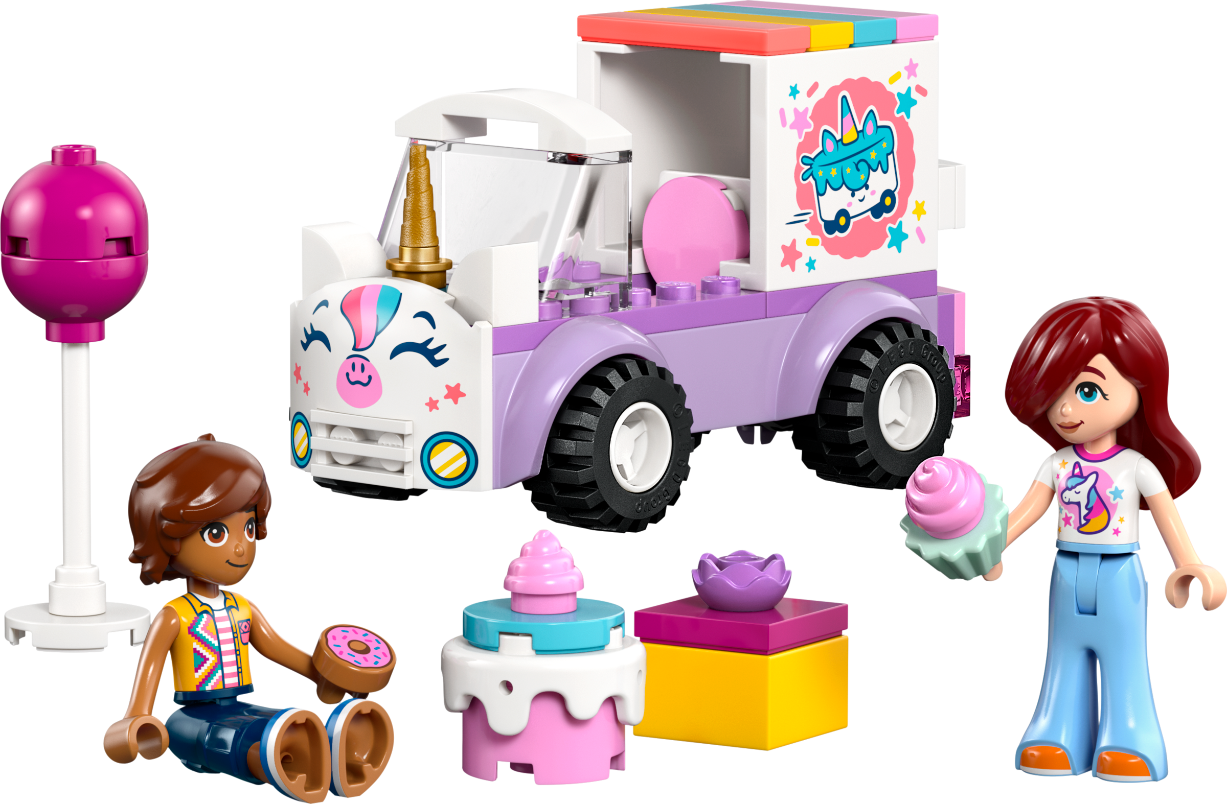 LEGO Friends unicorn cake car building set 67 pieces, UK version