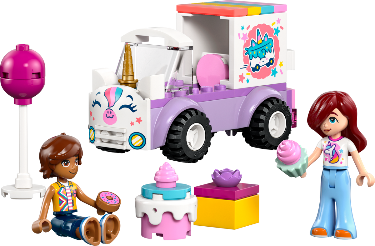 LEGO Friends unicorn cake car building set 67 pieces, UK version