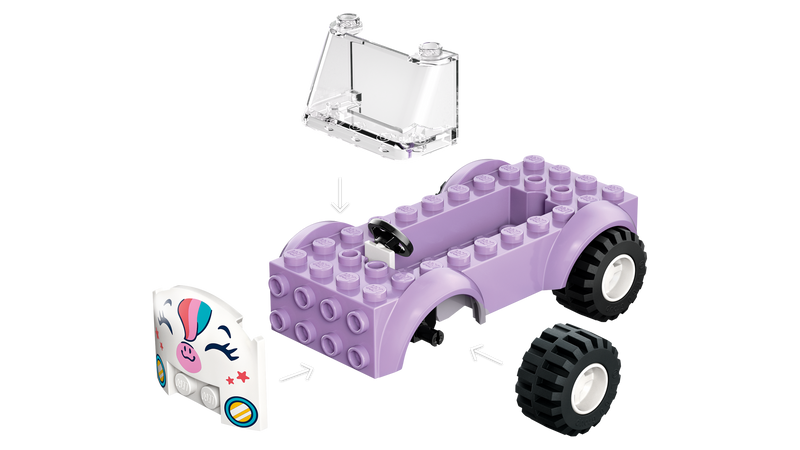 LEGO Friends unicorn cake car building set 67 pieces, UK version