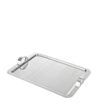 Christofle Silver-Plated Graphik Handheld Tray 45cm x 32cm - British product