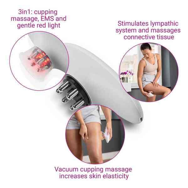 Medisana VC 150 cupping massager with EMS and red light (British brand)