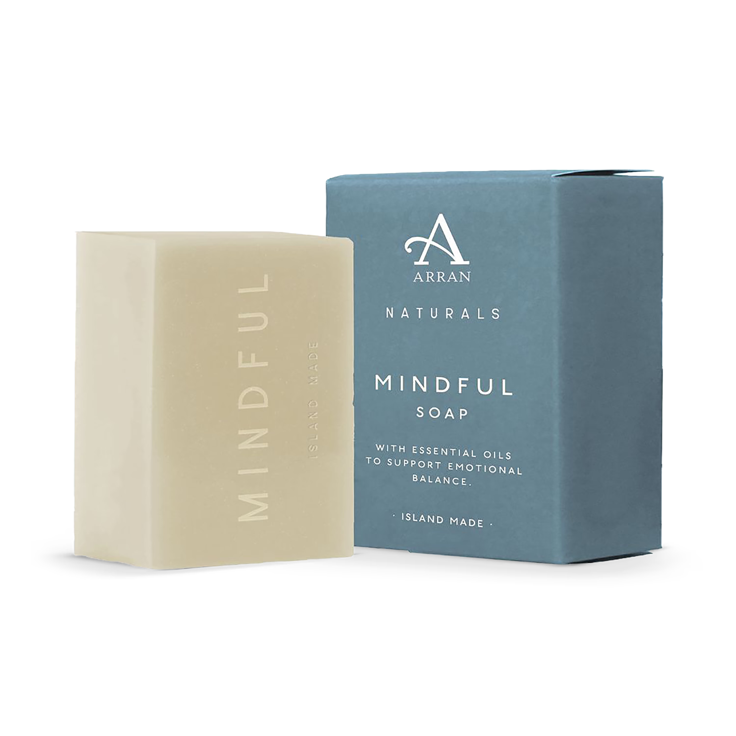 ARRAN Naturals lemon and patchouli soap 150g, imported from the UK