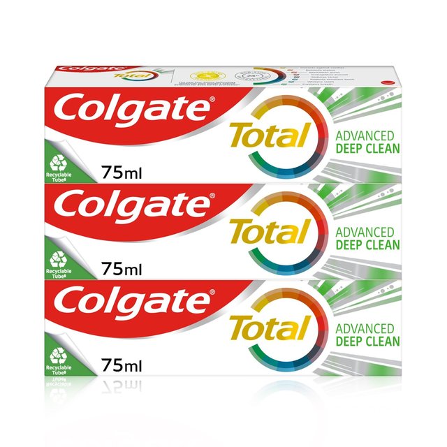 Colgate Total Advanced Deep Clean Toothpaste   3 x 75ml