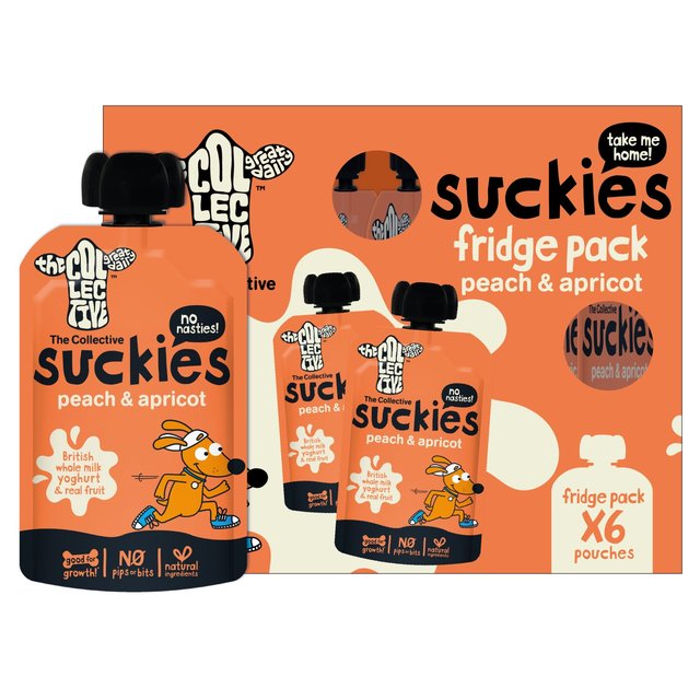 The Collective Kids Peach & Apricot Suckies Yoghurt  Multipack   6 x 90g GOODS M&S   